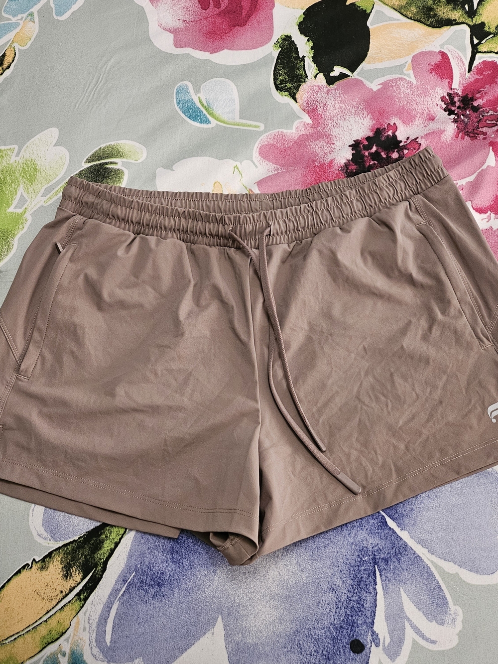 Fabletics Women's Athletic Shorts in Taupe